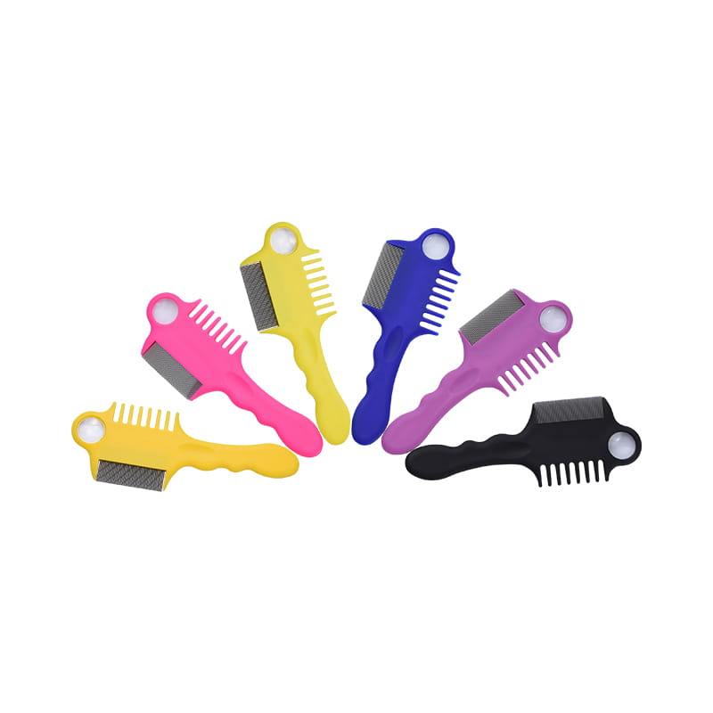 Finom fogakkal ellátott fésű hosszú fogantyúval és nagyítóval Finom fogakkal ellátott fésű hosszú fogantyúval és nagyítóval